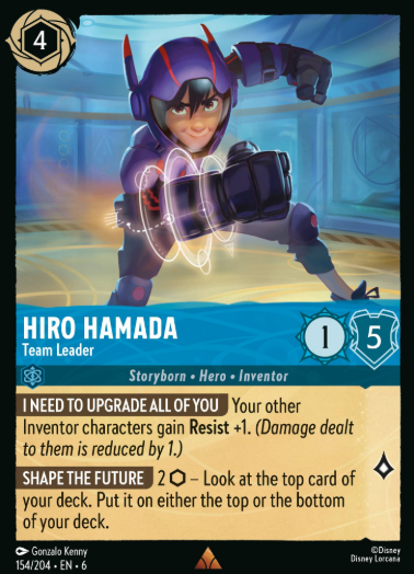 #154 Hiro Hamada - Disney Lorcana Azurite Sea