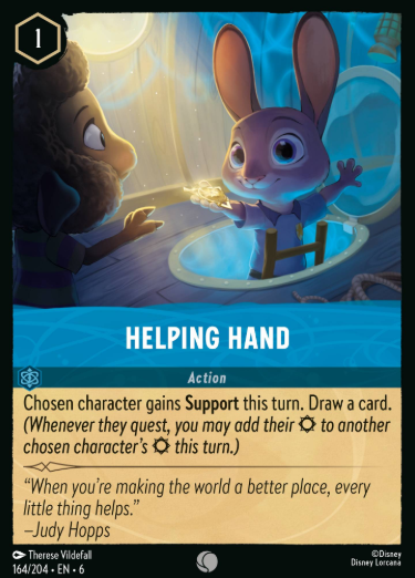 #164 Helping Hand - Disney Lorcana Azurite Sea