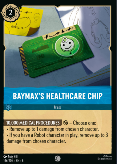 #166 Baymax's Healthcare Chip - Disney Lorcana Azurite Sea