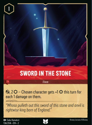 #136 Sword in the Stone - Disney Lorcana Rise of the Floodborn