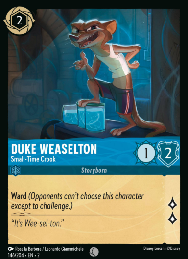 #146 Duke Weaselton - Disney Lorcana Rise of the Floodborn