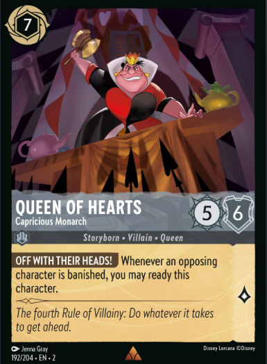 #192 Queen of Hearts - Disney Lorcana Rise of the Floodborn