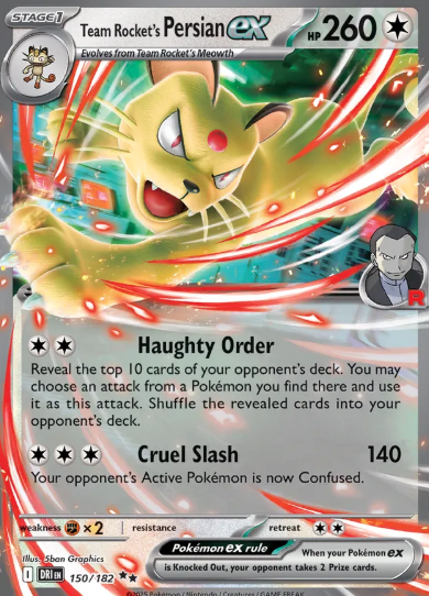 #150 Team Rocket's Persian EX Destined Rivals