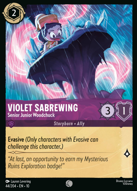#044 Violet Sabrewing - Disney Lorcana Whispers in the Well