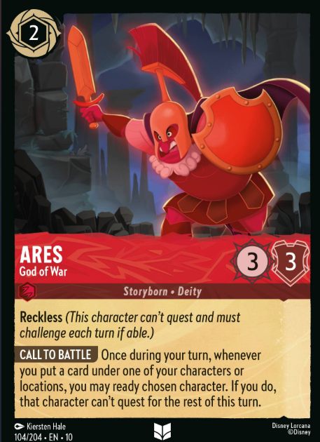 #104 Ares - Disney Lorcana Whispers in the Well
