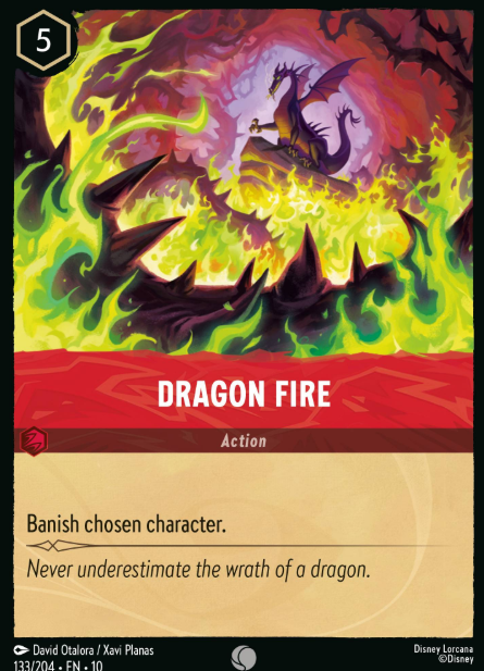 #133 Dragon Fire - Disney Lorcana Whispers in the Well