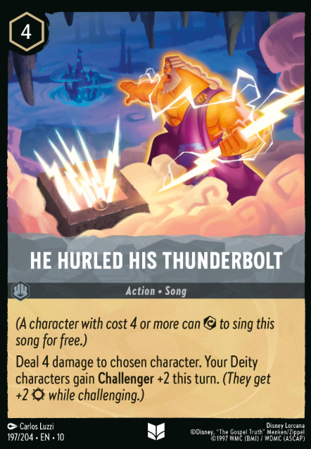 #197 He Hurled His Thunderbolt - Disney Lorcana Whispers in the Well