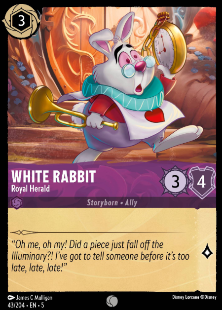 #043 White Rabbit - Disney Lorcana Shimmering Skies