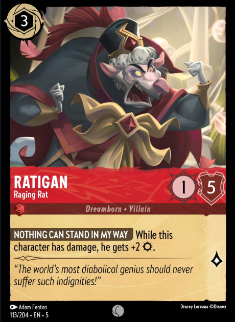 #113 Ratigan - Disney Lorcana Shimmering Skies