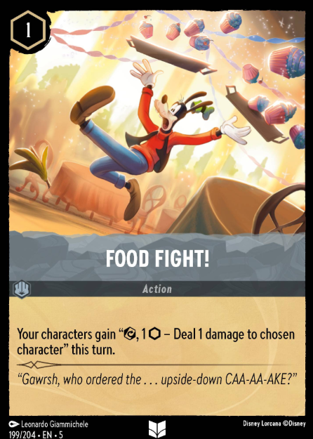 #199 Food Fight - Disney Lorcana Shimmering Skies