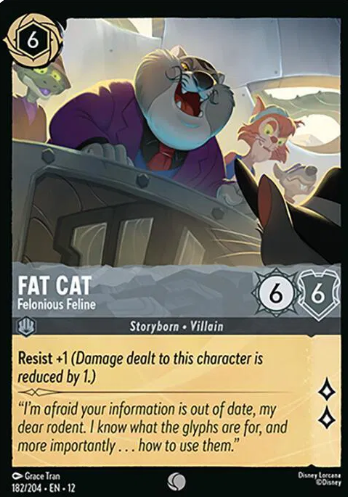 #182 Fat Cat - Disney Lorcana Wilds Unknown