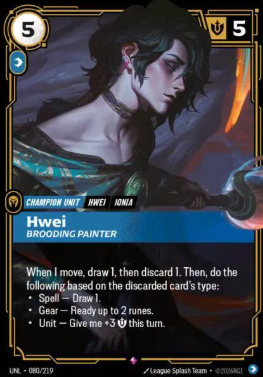 #080 Hwei - Brooding Painter (Rare Foil) - Riftbound Unleashed