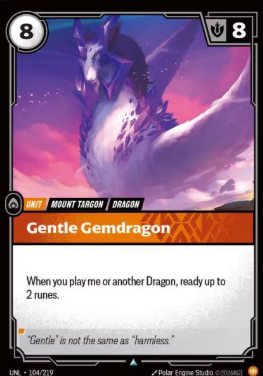 #104 Gentle Gemdragon - Riftbound Unleashed