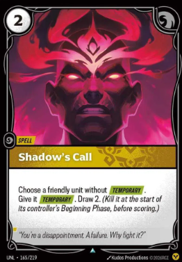 #165 Shadow's Call - Riftbound Unleashed