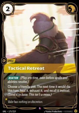 #175 Tactical Retreat (Rare Foil) - Riftbound Unleashed