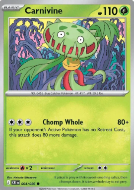 #004 Carnivine Mega Evolution Chaos Rising