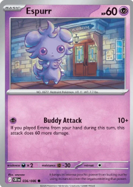 #036 Espurr Mega Evolution Chaos Rising