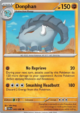 #045 Donphan Mega Evolution Chaos Rising