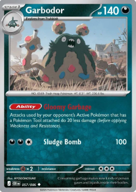 #057 Garbodor Mega Evolution Chaos Rising