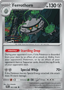 #063 Ferrothorn Mega Evolution Chaos Rising