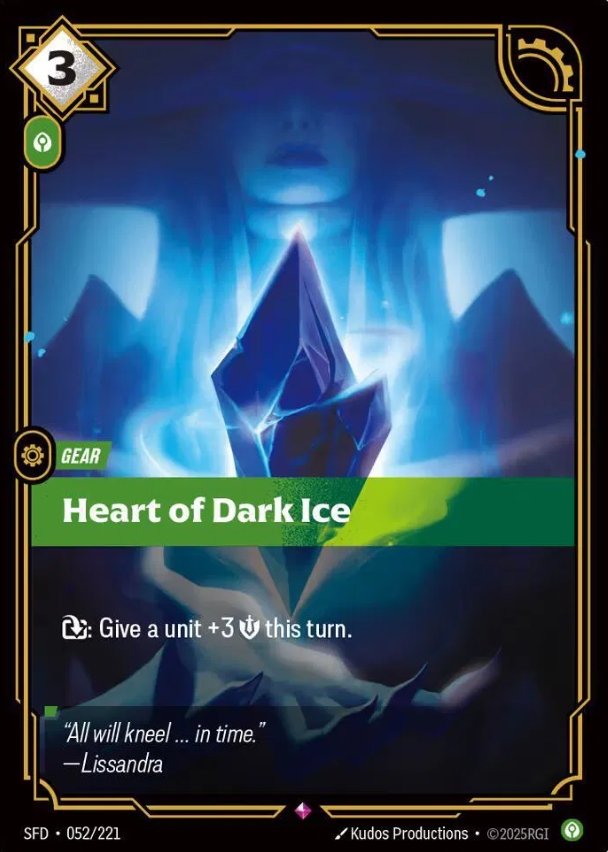 #052 Heart of Dark Ice (Rare Foil) - Riftbound Spiritforged