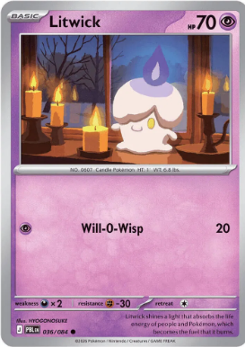 #036 Litwick Mega Evolution Pitch Black