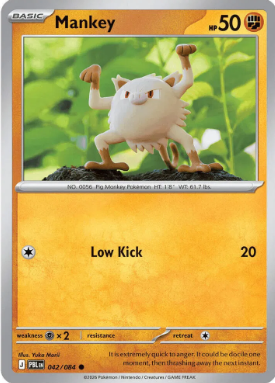 #042 Mankey Mega Evolution Pitch Black