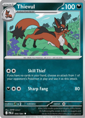 #054 Thievul Mega Evolution Pitch Black