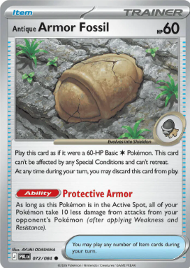 #072 Antique Armor Fossil Mega Evolution Pitch Black