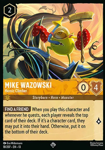 #018 Mike Wazowski - Super Rare - Disney Lorcana Attack of the Vine