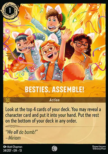 #034 Besties, Assemble - Common - Disney Lorcana Attack of the Vine