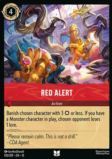 #135 Red Alert - Uncommon - Disney Lorcana Attack of the Vine