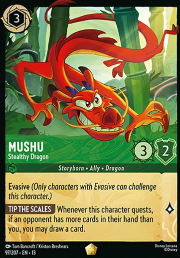 #097 Mushu Cold Foil - Legendary - Disney Lorcana Attack of the Vine