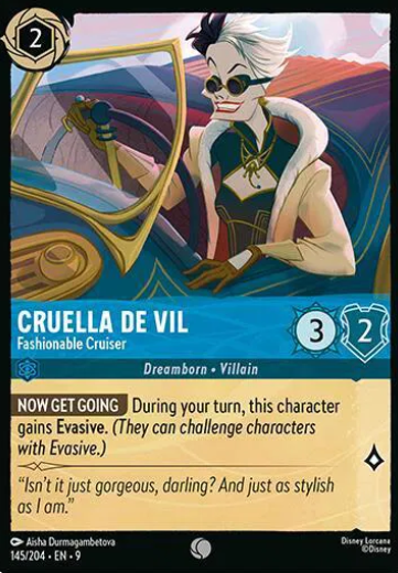 #145 Cruella De Vil - Common - Disney Lorcana Fabled