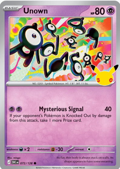 #072 Unown 30th Celebrations