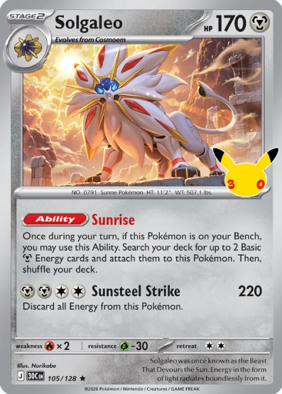 #105 Solgaleo 30th Celebrations