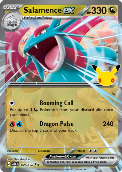 #109 Salamence EX 30th Celebrations