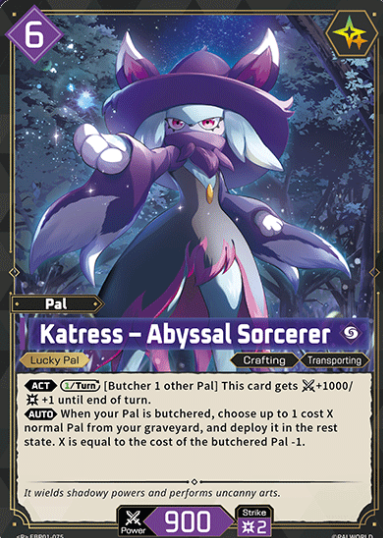 #075 Katress - Abyssal Sorcerer (R) -Dawn of Palpagos EBP01