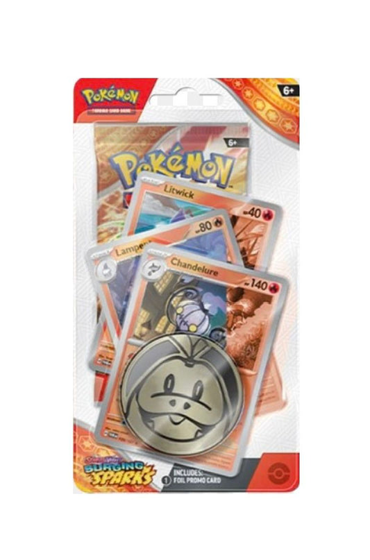 Pokémon TCG Surging Sparks Premium Checklane Blister Chandelure *NEW & SEALED*