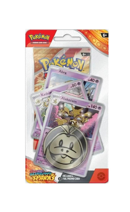 Pokémon TCG Surging Sparks Premium Checklane Blister Alakazam *NEW & SEALED*