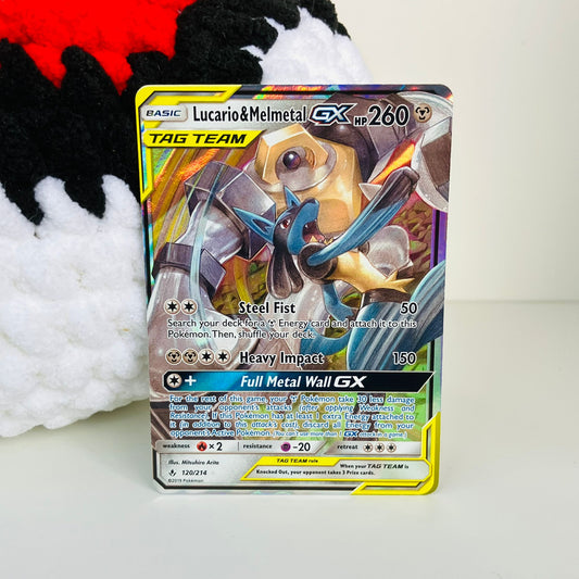 🥊 Lucario & Melmetal GX 120/214 – Unbroken Bonds Tag Team GX Card