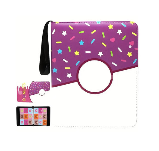 Premium Doughnuts Trading Card Binder – 900 Card Capacity, 9-Pocket Pages, Zippered, Archival Safe – for Pokémon, MTG, Yu-Gi-Oh!, Sports Cards & More