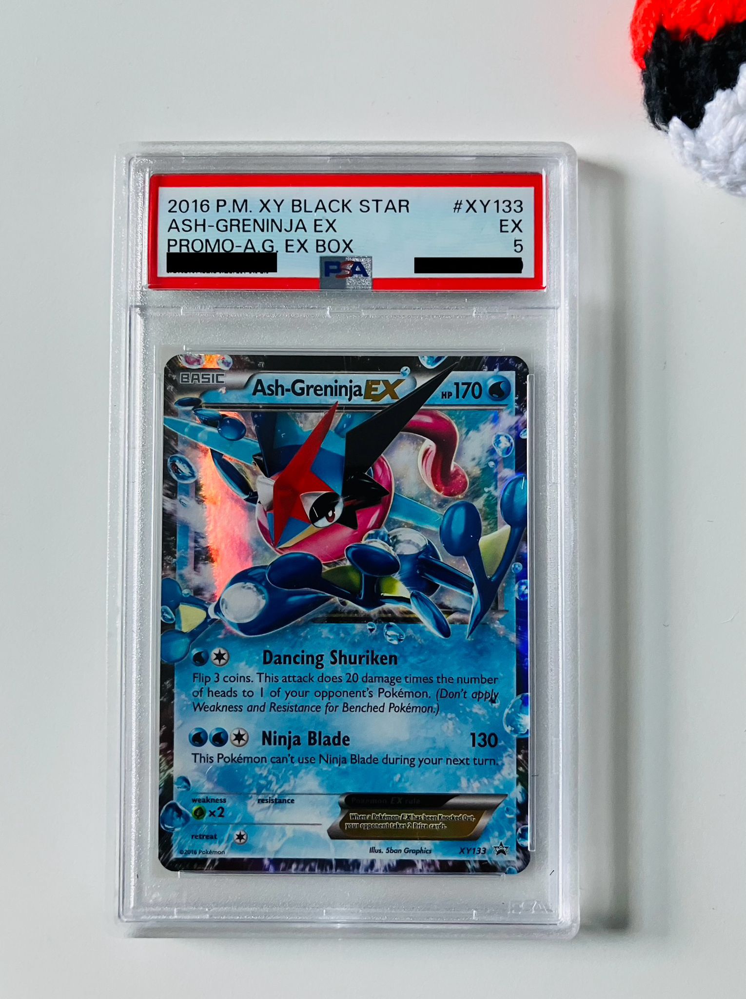 Ash-Greninja EX #XY133 PSA 5 Excellent | Pokémon 2016 Black Star Promo