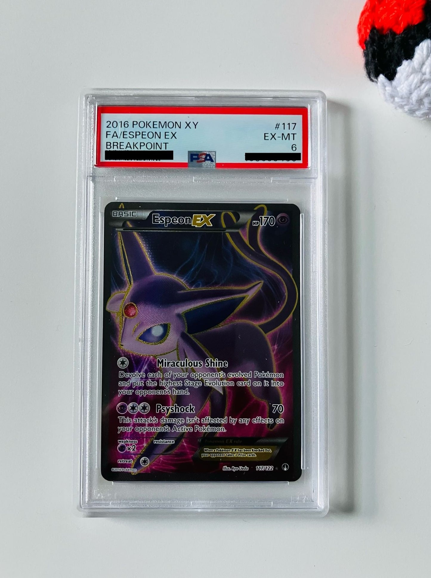PSA 6 Espeon Ex #117 Pokemon 2016 BREAKpoint