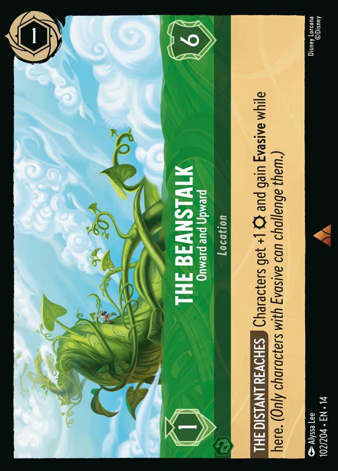 English Disney Lorcana Hyperia City card 102/204 — The Beanstalk - Onward and Upward - Non-Foil 102/204