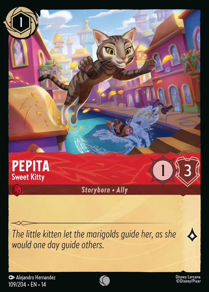 English Disney Lorcana Hyperia City card 109/204 — Pepita - Sweet Kitty - Non-Foil 109/204