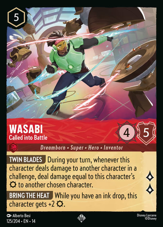 English Disney Lorcana Hyperia City card 125/204 — Wasabi - Called into Battle - Non-Foil 125/204