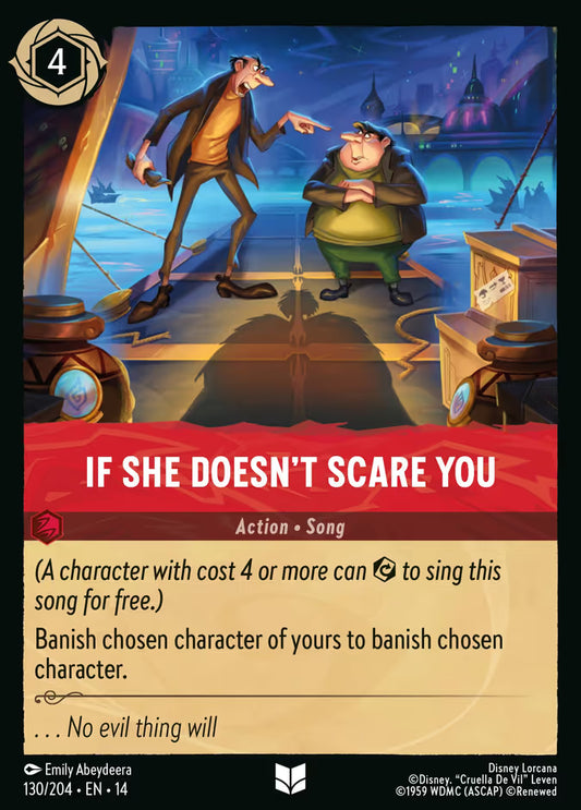 English Disney Lorcana Hyperia City card 130/204 — If She Doesn't Scare You - Foil 130/204