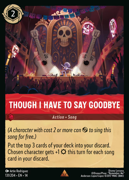 English Disney Lorcana Hyperia City card 131/204 — Though I Have to Say Goodbye - Non-Foil 131/204
