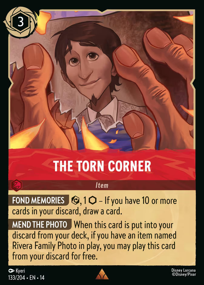 English Disney Lorcana Hyperia City card 133/204 — The Torn Corner - Foil 133/204